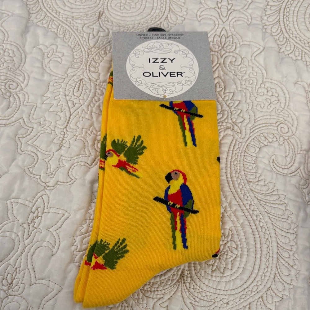 Yellow Parrot Socks
